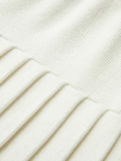 Best Contrast Binding Pleated Mini Sweater Skirt Knitwear