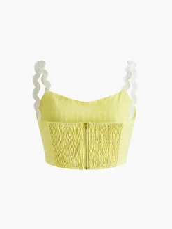 Discount Contrast Binding Pleated Skirt Set Skirt Sets|Long Sleeve Sets
