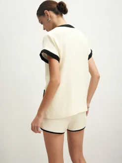 Sale Contrast Binding Pockets Shorts Shorts|Matching Sets