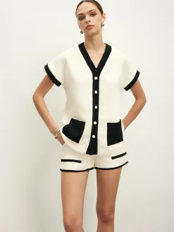 Contrast Binding Pockets Shirt Blouses & Shirts|Matching Sets