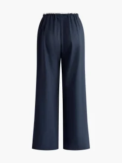 Sale Contrast Binding Zipper Long Pants Pants|Bottoms