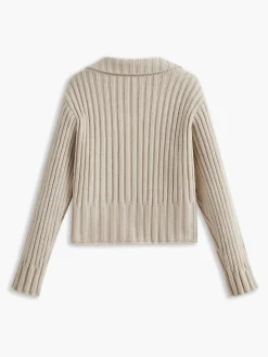 Clearance Contrast Button Ribbed Cardigan Cardigans|Sweaters & Cardigans