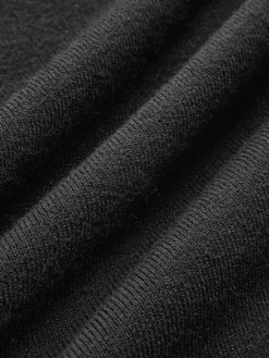 Sale Contrast Collar Flowy Sweater Short Dress Black Dresses|Sweater Dresses