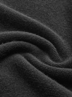 Sale Contrast Collar Flowy Sweater Short Dress Black Dresses|Sweater Dresses