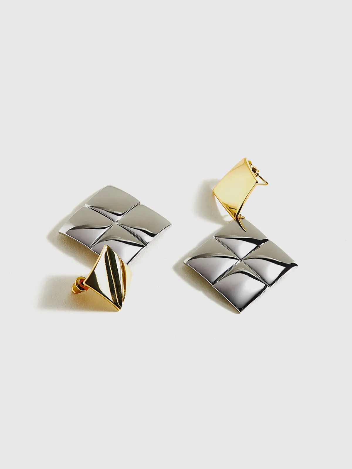 Clearance Contrast Color Square Pendant Earrings Earrings|Accessories