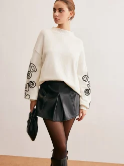 Best Contrast Curve Shift Sweater Sweater Tops|Sweaters & Cardigans