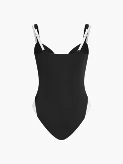 Best Contrast One-Piece Swimsuit Swimwear|Tops