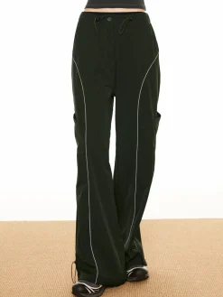 Contrast Piping Drawstring Pants Pants|Bottoms