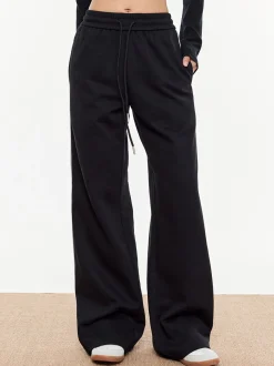 Outlet Contrast Piping Drawstring Sweatpants Pants|Bottoms
