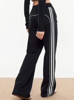 Outlet Contrast Piping Drawstring Sweatpants Pants|Bottoms