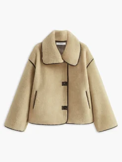Best Contrast Piping Shift Minky Coat Outerwear|Jackets