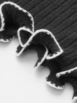 Hot Contrast Ruffle Sweater Sweater Tops|Sweaters & Cardigans