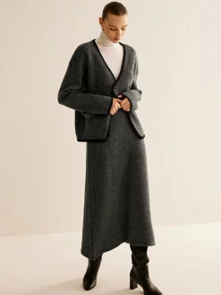 New Contrast Side Piping Belted Sweater Co-ords Sweater Tops|Sweaters & Cardigans