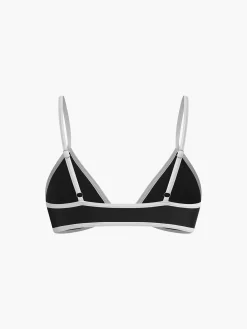 Outlet Contrast Strap Triangle Bikini Set Swimwear|Tops