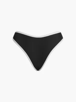 Outlet Contrast Strap Triangle Bikini Set Swimwear|Tops