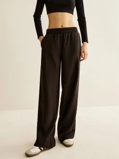 Clearance Contrast Striped Elastic Waist Pants Pants|Bottoms