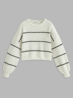 Sale Contrast Striped Sweater Sweater Tops|Sweaters & Cardigans