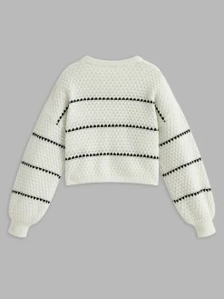 Sale Contrast Striped Sweater Sweater Tops|Sweaters & Cardigans