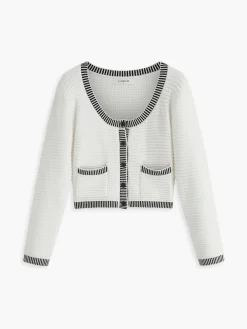 Best Contrast Trim Button Cardigan Cardigans|Sweaters & Cardigans