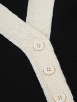 Best Contrast Trim Button Up Ribbed Shirt Sweater Tops|Sweaters & Cardigans