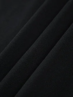 Clearance Contrast Trim Cutout Long Sweater Dress Black Dresses|Sweater Dresses
