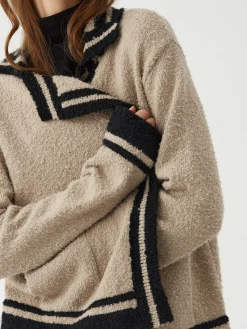 Clearance Contrast Trim Knit Cardigan Cardigans|Sweaters & Cardigans