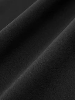 New Contrast Trim Knotted Zipper Dress White Dresses|Cocktail & Party Dresses