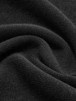 Online Contrast Trim Lace Up Sweater Dress Black Dresses|Sweater Dresses