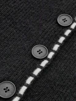 Hot Contrast Trim Lapel Cardigan Cardigans|Sweaters & Cardigans