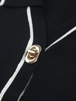 New Contrast Trim Lapel Sweater Vest Sweater Vests|Sweaters & Cardigans