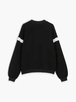 Sale Contrast Trim Oversized Sweatshirt Sweatshirts & Hoodies|Tops