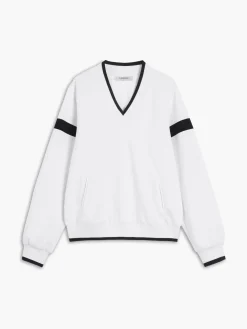 Sale Contrast Trim Oversized Sweatshirt Sweatshirts & Hoodies|Tops
