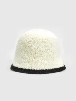 Contrast Trim Plush Bucket Hat Hair Claws & Hats|Accessories