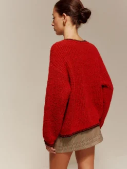 Outlet Contrast Trim Pockets Button Cardigan Cardigans|Sweaters & Cardigans