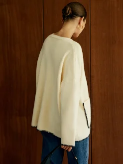 Online Contrast Trim Pockets Cardigan Cardigans|Sweaters & Cardigans