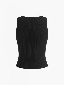 Best Contrast Trim Slim Sweater Vest Sweater Vests|Sweaters & Cardigans