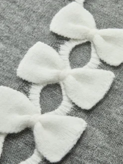 Discount Contrast Wave Trim Bow-Decor Sweater Vest Vests|Knitwear