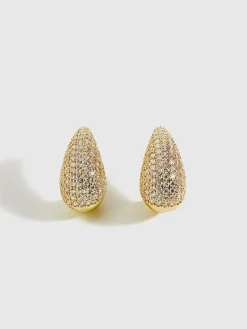 Online Copper Set Zircon Stud Earrings Earrings|Accessories