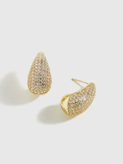 Online Copper Set Zircon Stud Earrings Earrings|Accessories
