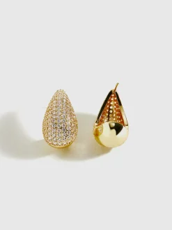 Online Copper Set Zircon Stud Earrings Earrings|Accessories