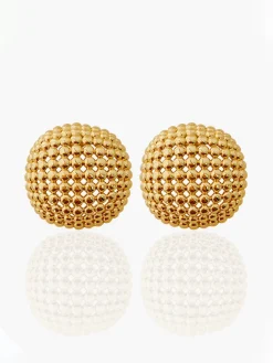Clearance Copper Square Grid Earings Earrings|Accessories