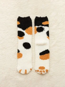 Clearance Coral Fleece Polka Dot Socks Socks & Tights|Accessories