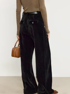 Outlet Corduroy Draped Pants Without Belt Pants|Bottoms