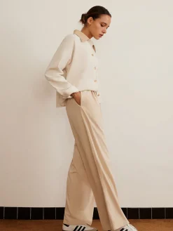 Clearance Corduroy High-Waist Wide Leg Pants Wide Leg|Pants