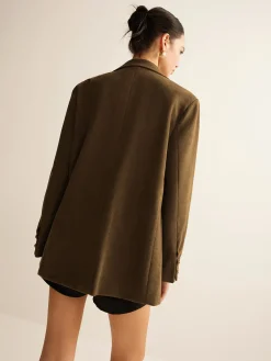 Discount Corduroy Lapel Blazer Outerwear|Blazers