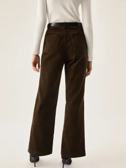 Corduroy Wide Leg Pocket Pants Wide Leg|Pants