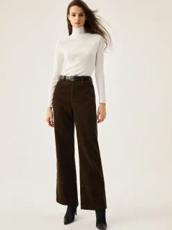 Corduroy Wide Leg Pocket Pants Wide Leg|Pants