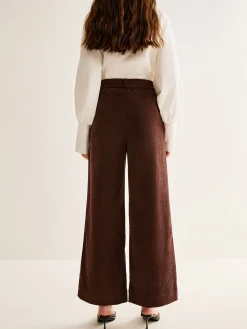 Corduroy Wide-Leg Pants Without Belt Pants|Bottoms