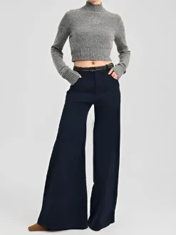 New Corduroy Wide-Leg Pants Without Belt Pants