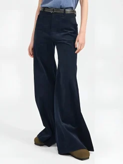 New Corduroy Wide-Leg Pants Without Belt Pants